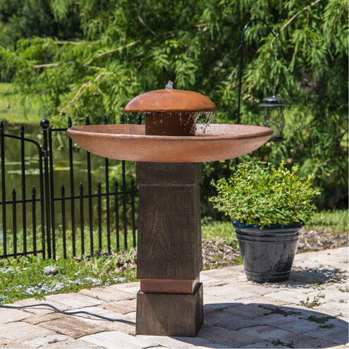 Oswego Wood Grain And Copper Floor Fountain