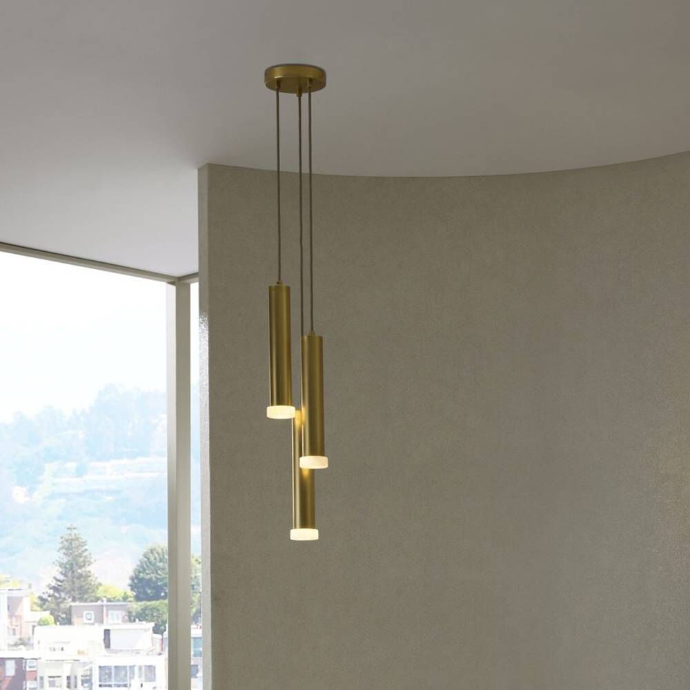 Aleena 3 Light 6.5 inch Antique Brass Pendant Ceiling Light