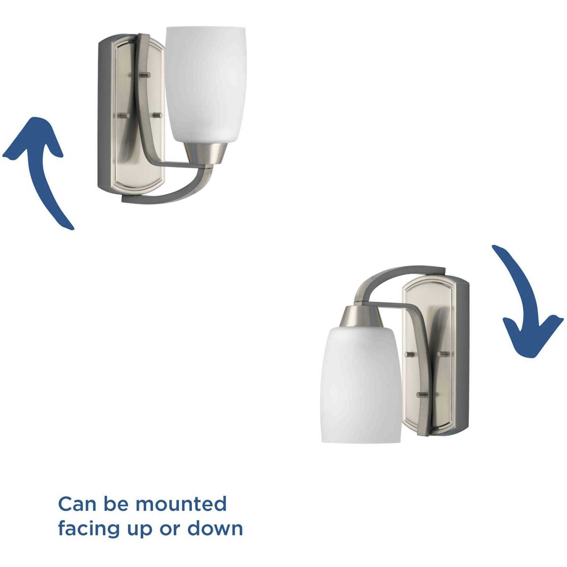 Wisten 1 Light 5 inch Brushed Nickel Bath Vanity Wall Light in Bulbs Not Included, Standard