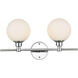 Cordelia 2 Light 19 inch Chrome Bath Sconce Wall Light