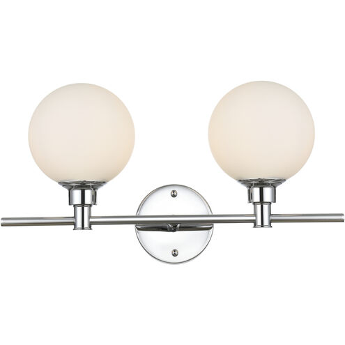 Cordelia 2 Light 19 inch Chrome Bath Sconce Wall Light