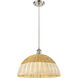 Ballston Bristol Natural II 1 Light 15.75 inch Brushed Satin Nickel Mini Pendant Ceiling Light