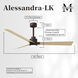 Atlas Alessandra - LK 56 inch Textured Bronze with Light Maple Tone Blades Ceiling Fan