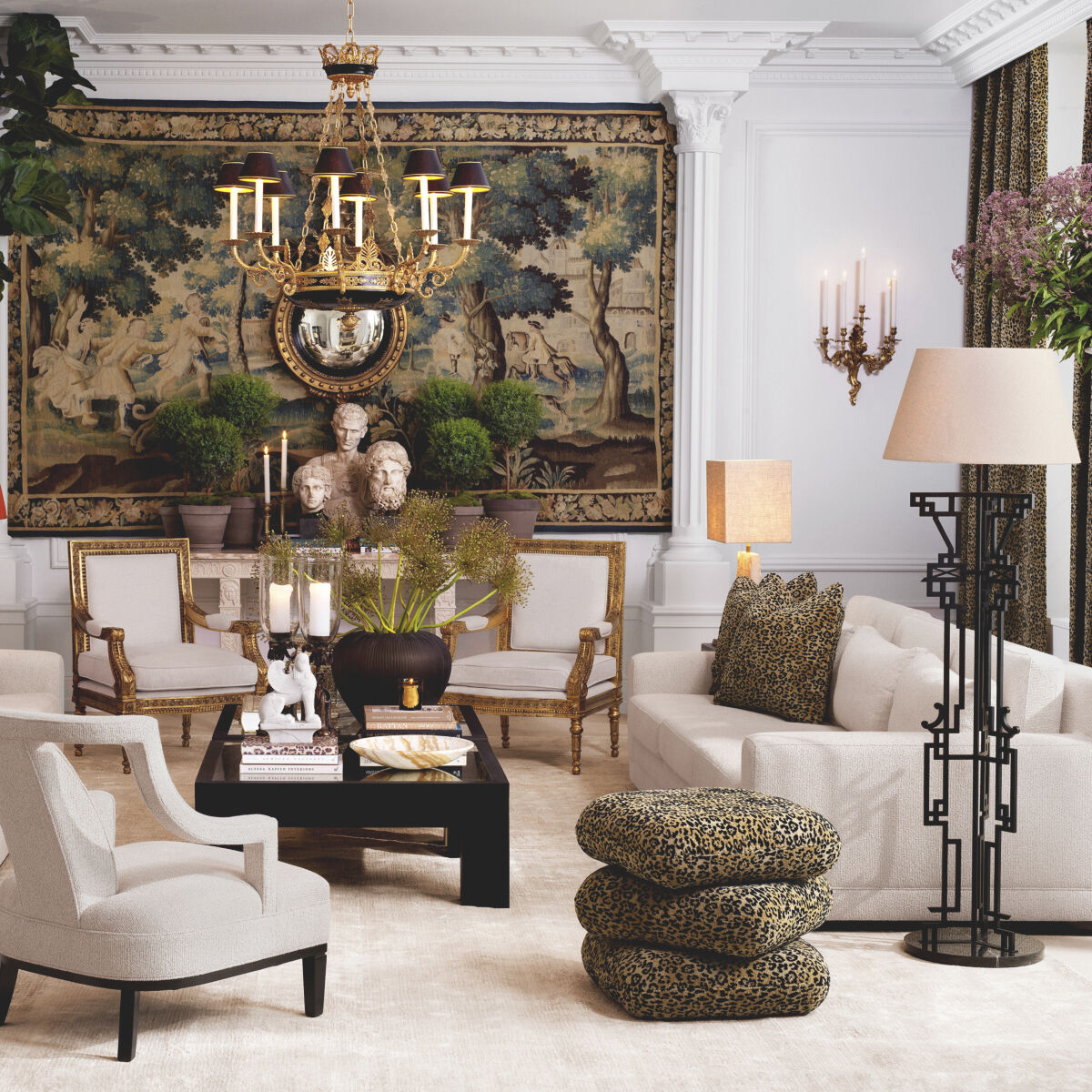 Thomas 68.9 inch 40 watt Matte Black with Black Marble Base Floor Lamp Portable Light