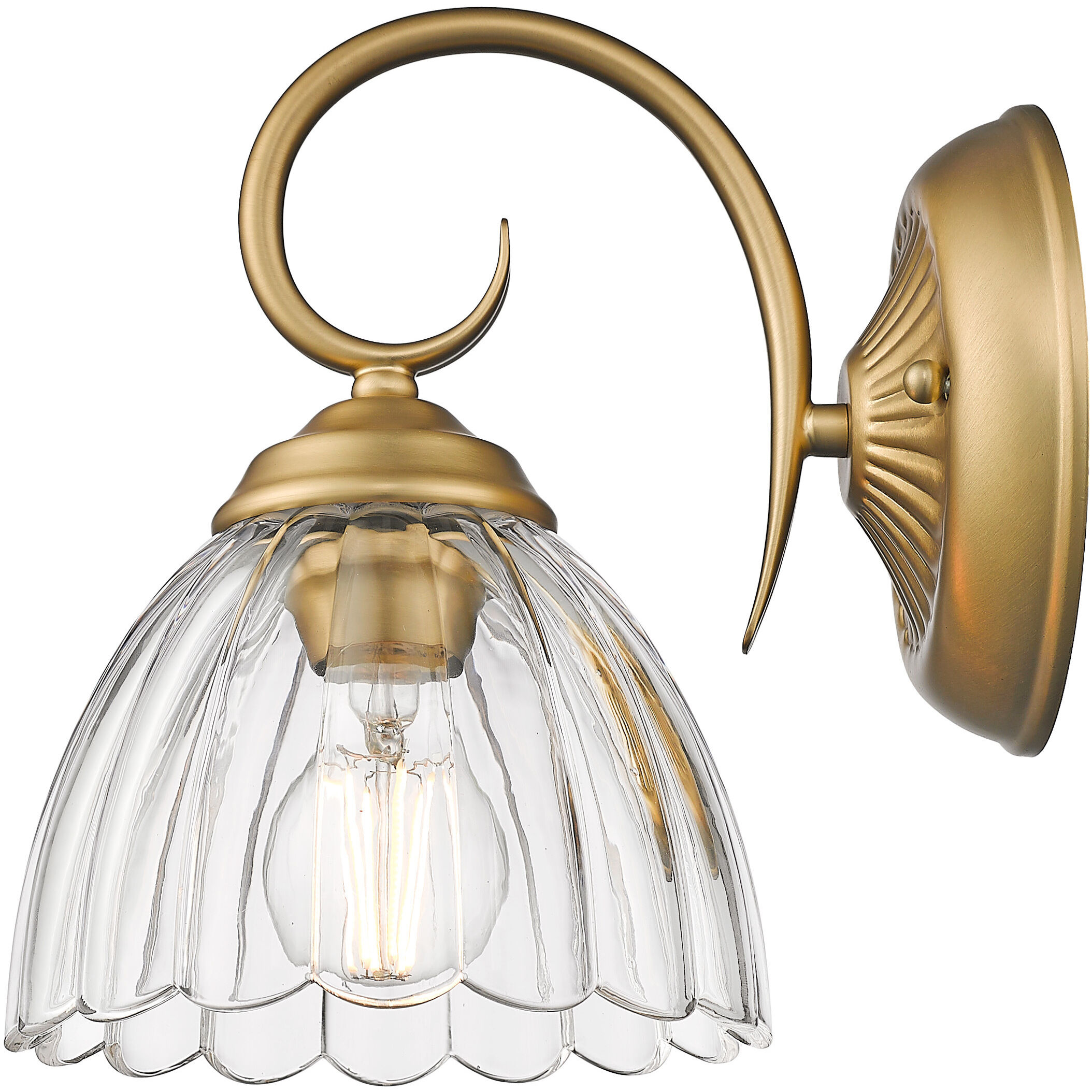 Audra 1 Light 6.88 inch Brushed Champagne Brass Wall Sconce Wall Light