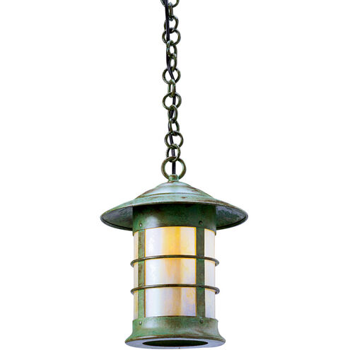 Newport 1 Light 9.25 inch Antique Copper Pendant Ceiling Light in Tan
