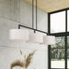 Meridian 3 Light 51 inch Bronze Linear Chandelier Ceiling Light, Extra Large