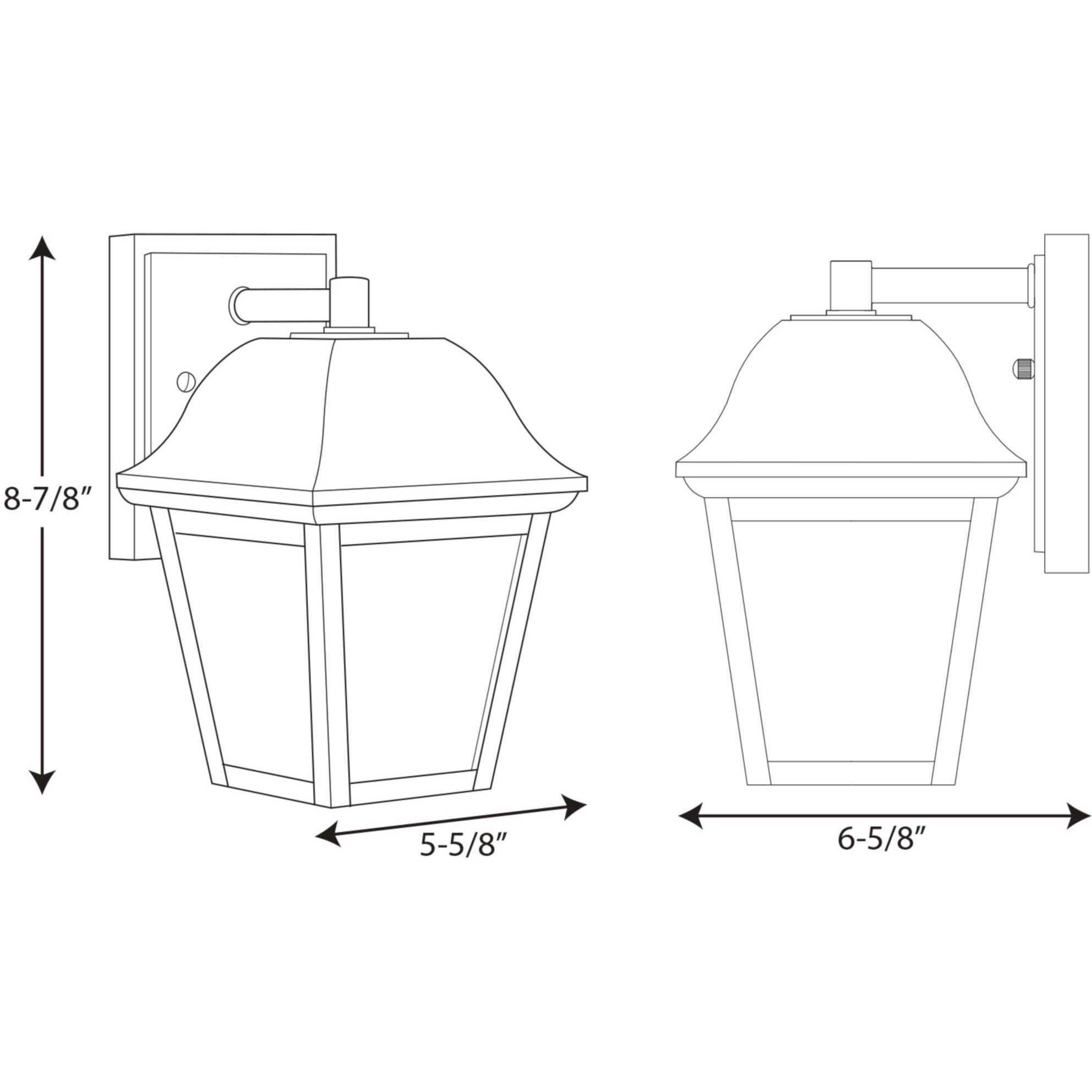 Die-Cast LED Outdoor Wall Lantern, Small, Progress LED