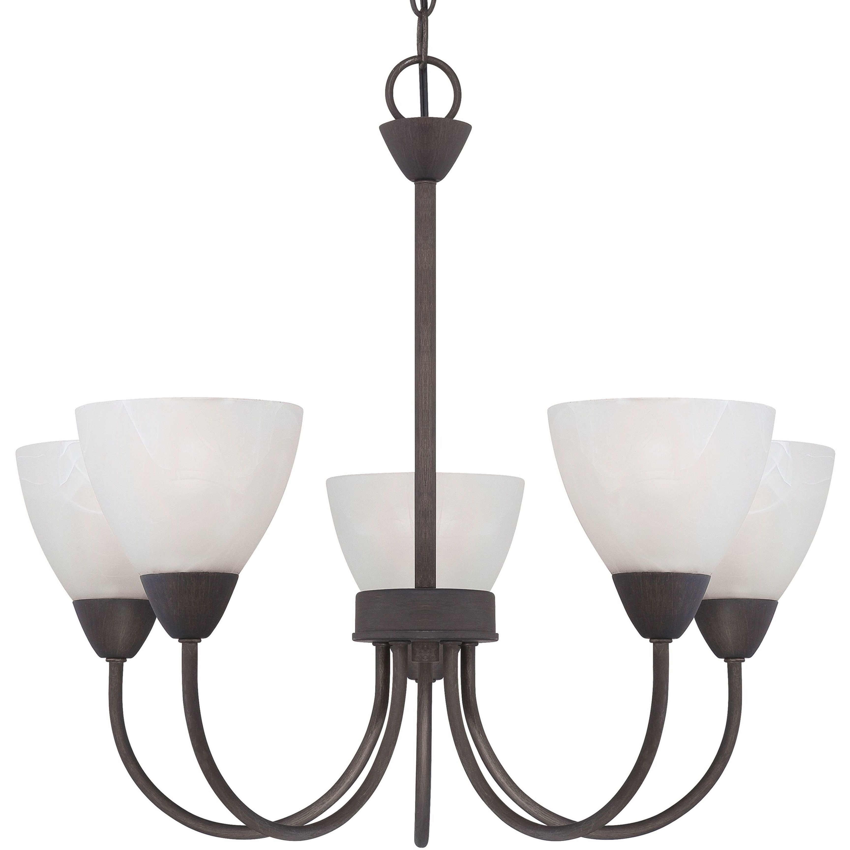 Tia 5 Light 22.5 inch Painted Bronze Chandelier Ceiling Light