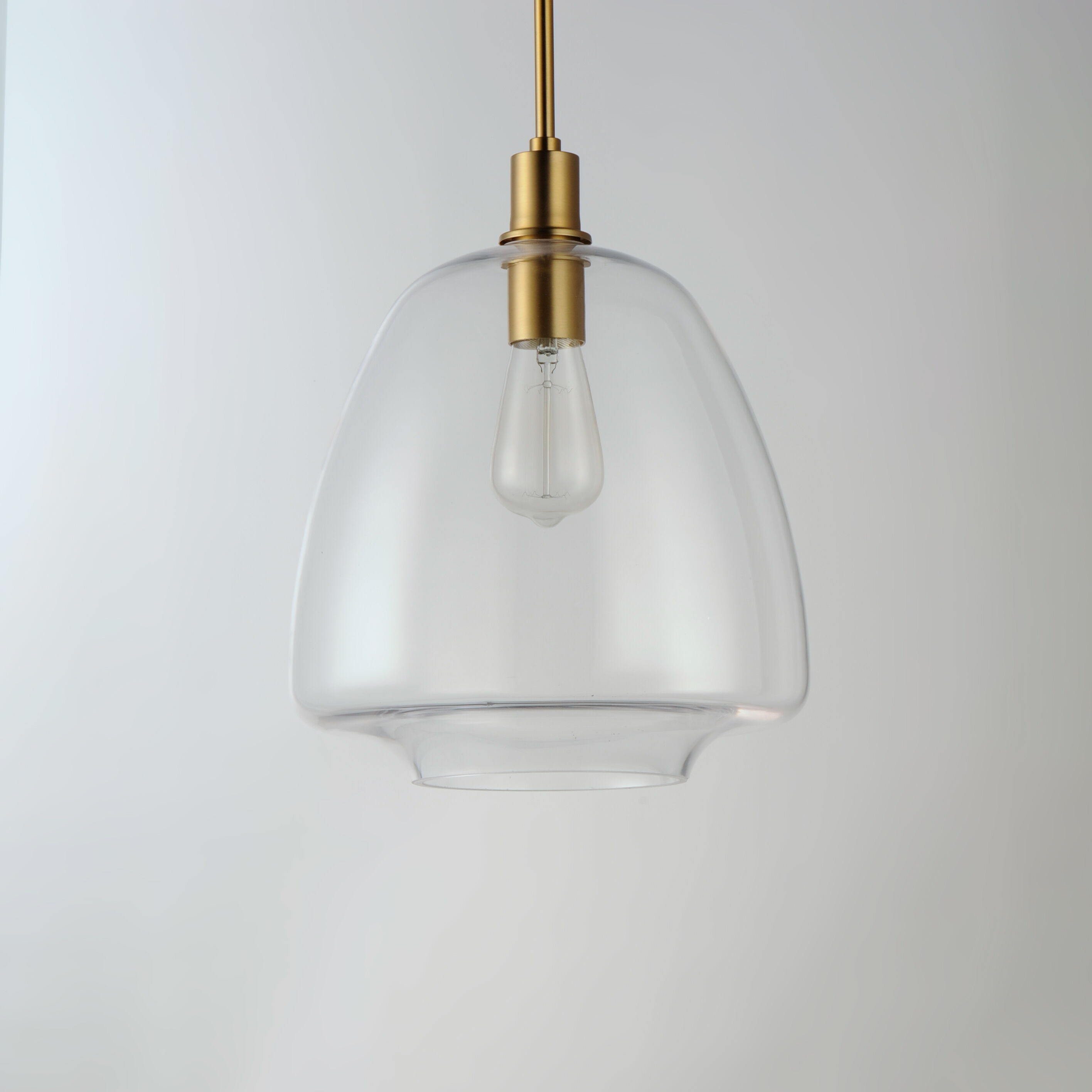 Babylon 1 Light 11.5 inch Satin Brass Single Pendant Ceiling Light