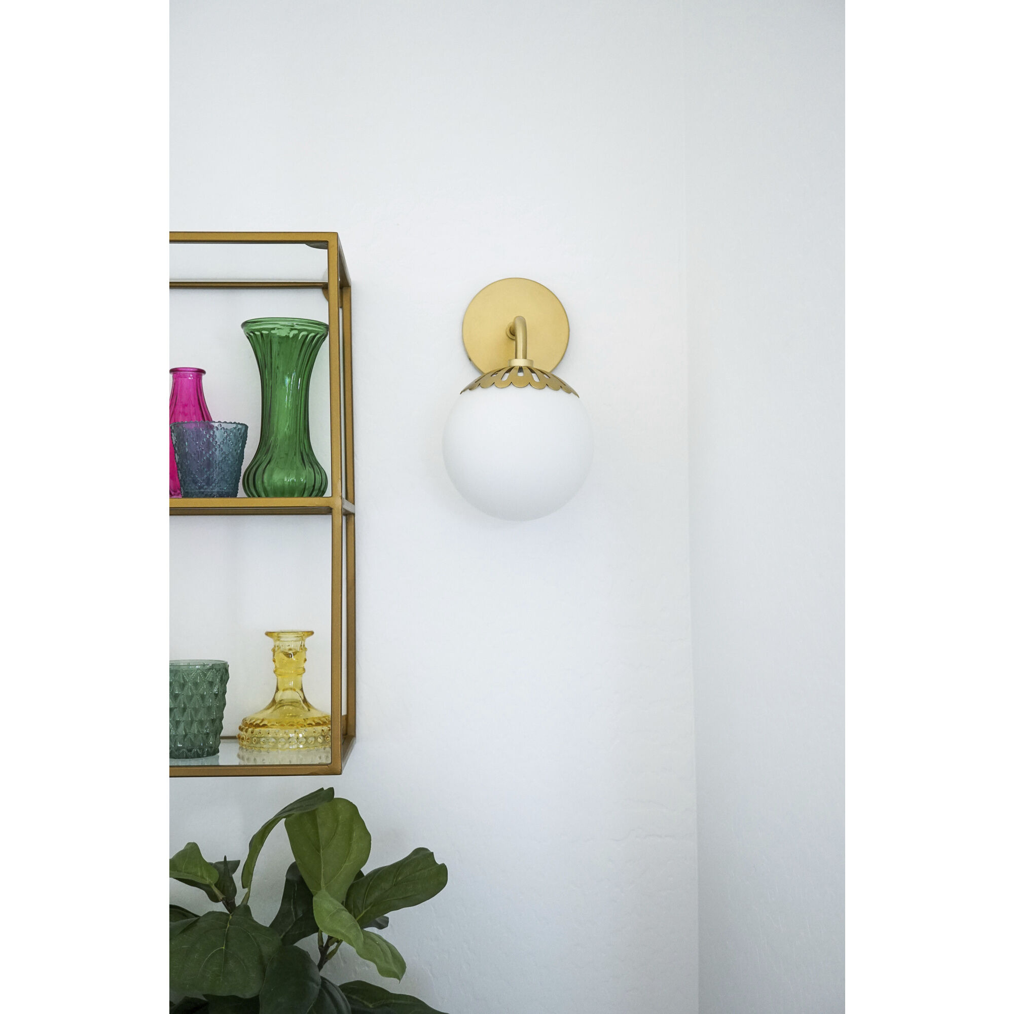 Paige 1 Light 6 inch Aged Brass Bath Vanity Wall Light