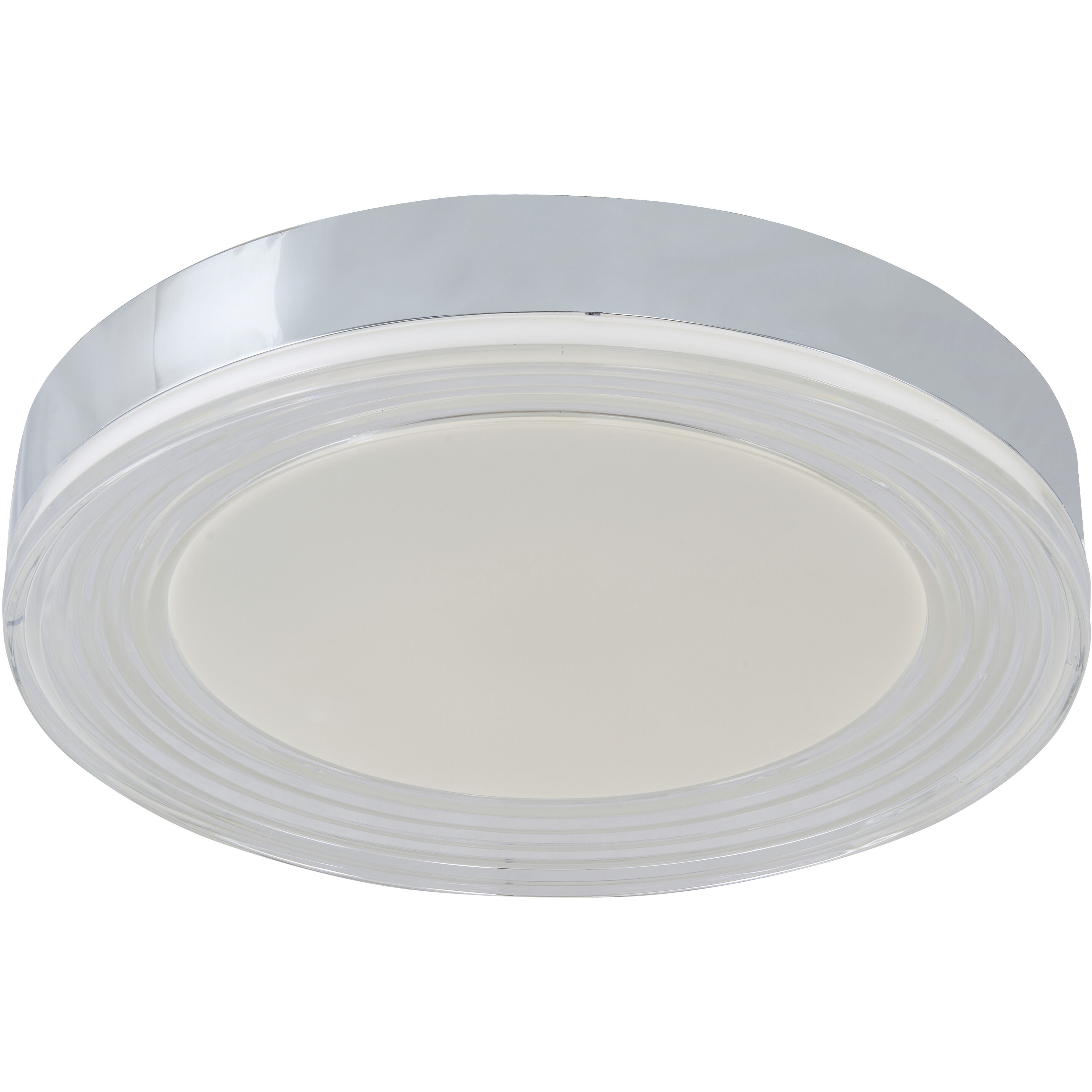 Waves LED 16 inch Chrome Flush Mount Ceiling Light