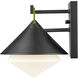 Edmore 1 Light 8.75 inch Matte Black with Gold accent Exterior Wall Lantern