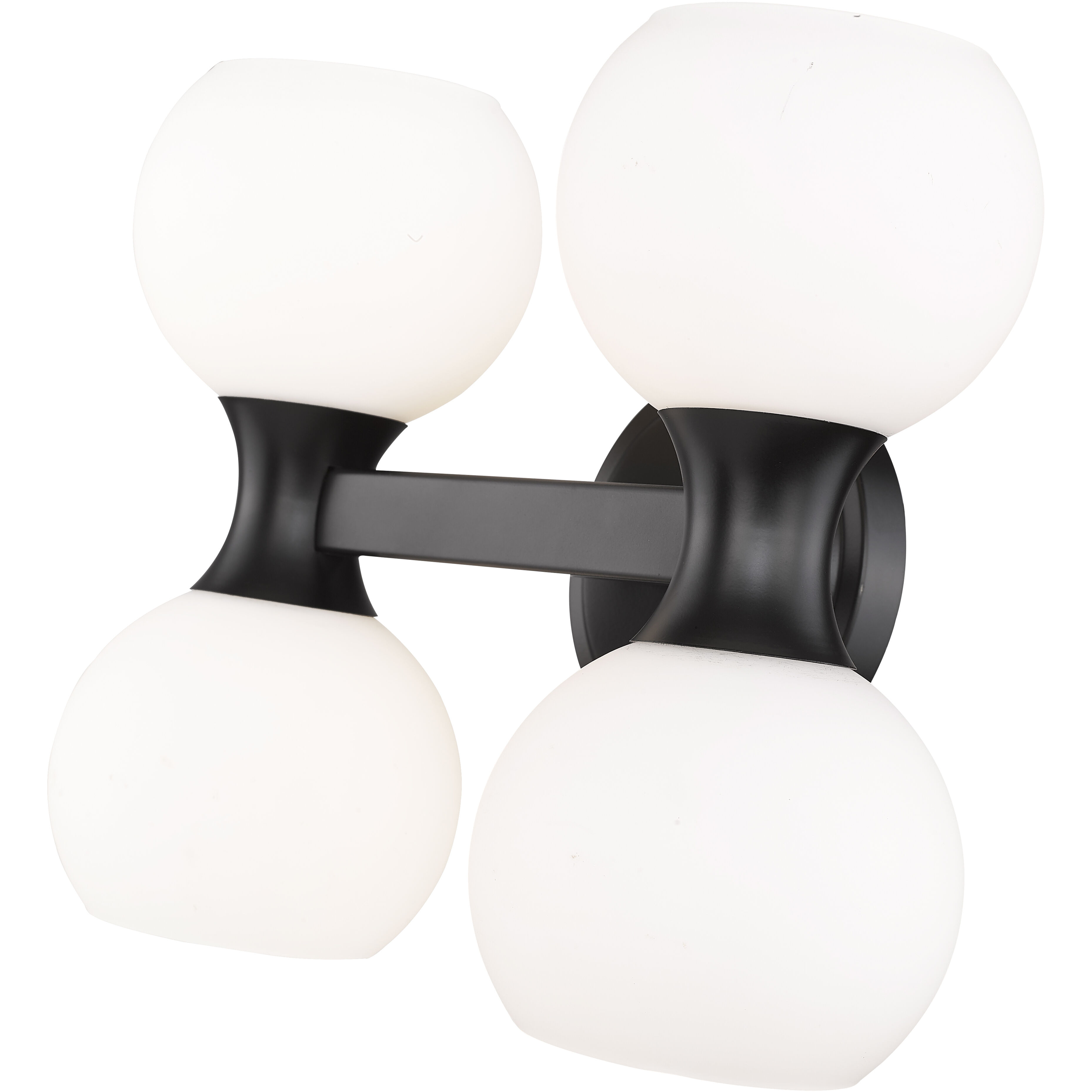 Artemis 4 Light 13 inch Matte Black Vanity Wall Light