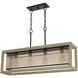 Palencia 4 Light 36 inch Distressed Oak Chandelier Ceiling Light
