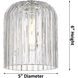 Ballston Bridal Veil 5 Light 23 inch Satin Nickel Stem Hung Chandelier Ceiling Light