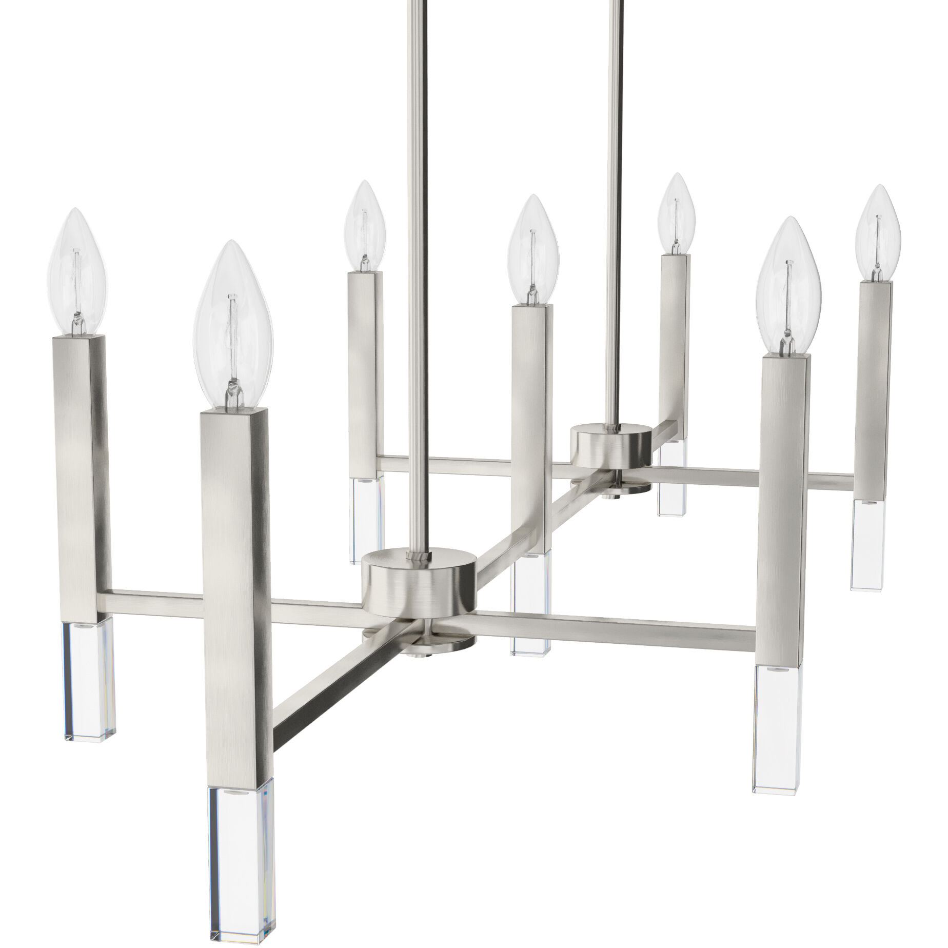 Sunjai 7 Light 48 inch Brushed Nickel Linear Chandelier Ceiling Light