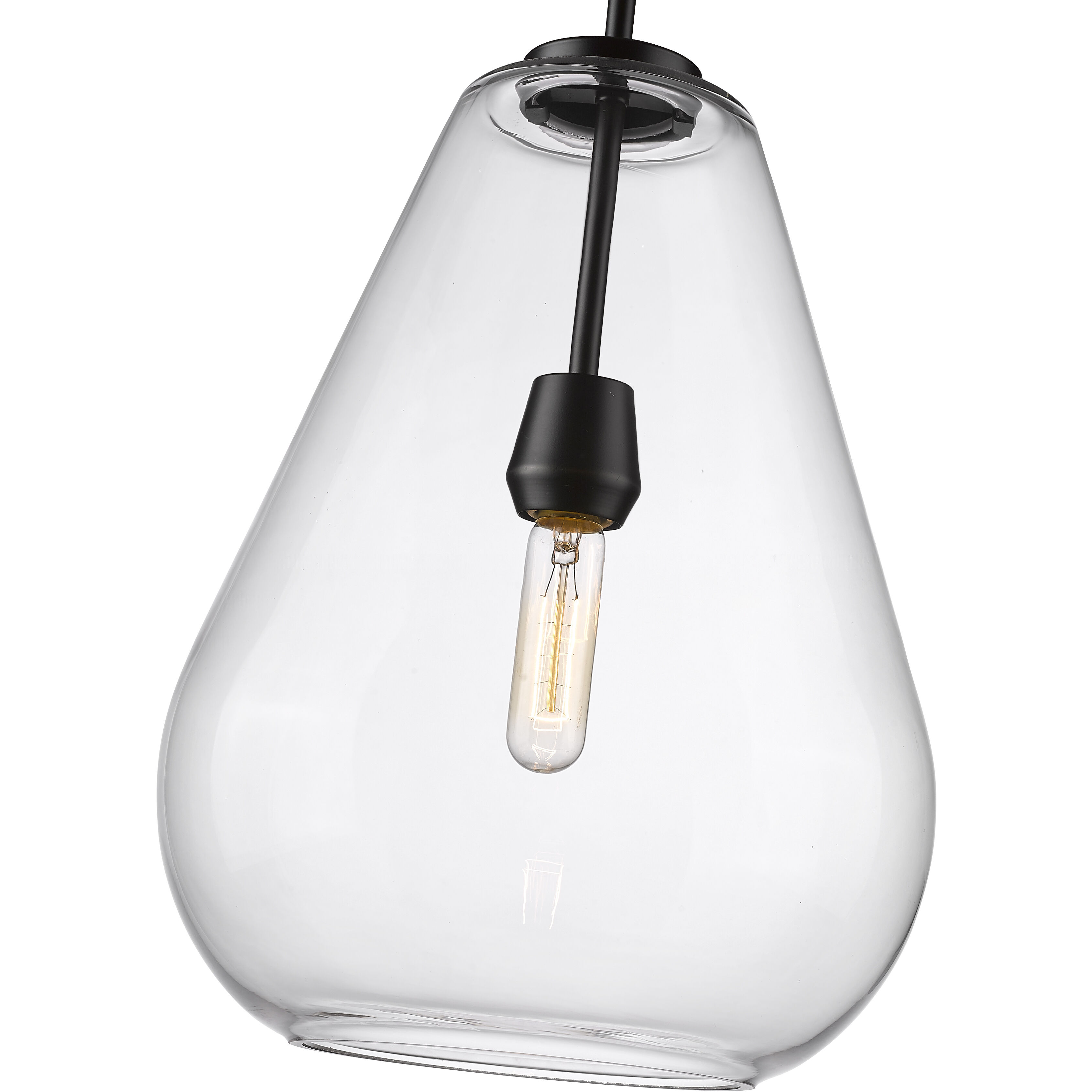 Ayra 1 Light 12 inch Matte Black Pendant Ceiling Light