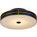 Fielding LED 24 inch Satin Black and Contemporary Gold Flush Mount Ceiling Light