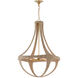 Ibiza 4 Light 28 inch Dark Contemporary Gold Leaf Chandelier Ceiling Light