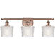 Ballston Niagra 3 Light 26 inch Antique Copper Bath Vanity Light Wall Light, Ballston