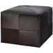 Leather and Hide 18 inch Espresso Hide w/ Dark Brown Stitching Ottoman