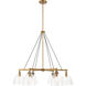 Sommersby 6 Light 36 inch Legacy Brass and Matte Coal Chandelier Ceiling Light