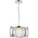 Cleo LED 16 inch Chrome/Opal Glass Chandelier Ceiling Light