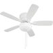 Wheeler 42 inch White with White/Washed Oak Blades Fan