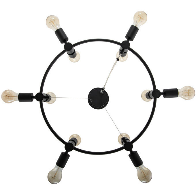 Union 12 Light 26 inch Matte Black Chandelier Ceiling Light