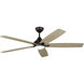 Lowden 60 Smart LED 60 inch Aged Pewter with Light Grey Weathered Oak Blades Indoor/Outdoor Smart Ceiling Fan