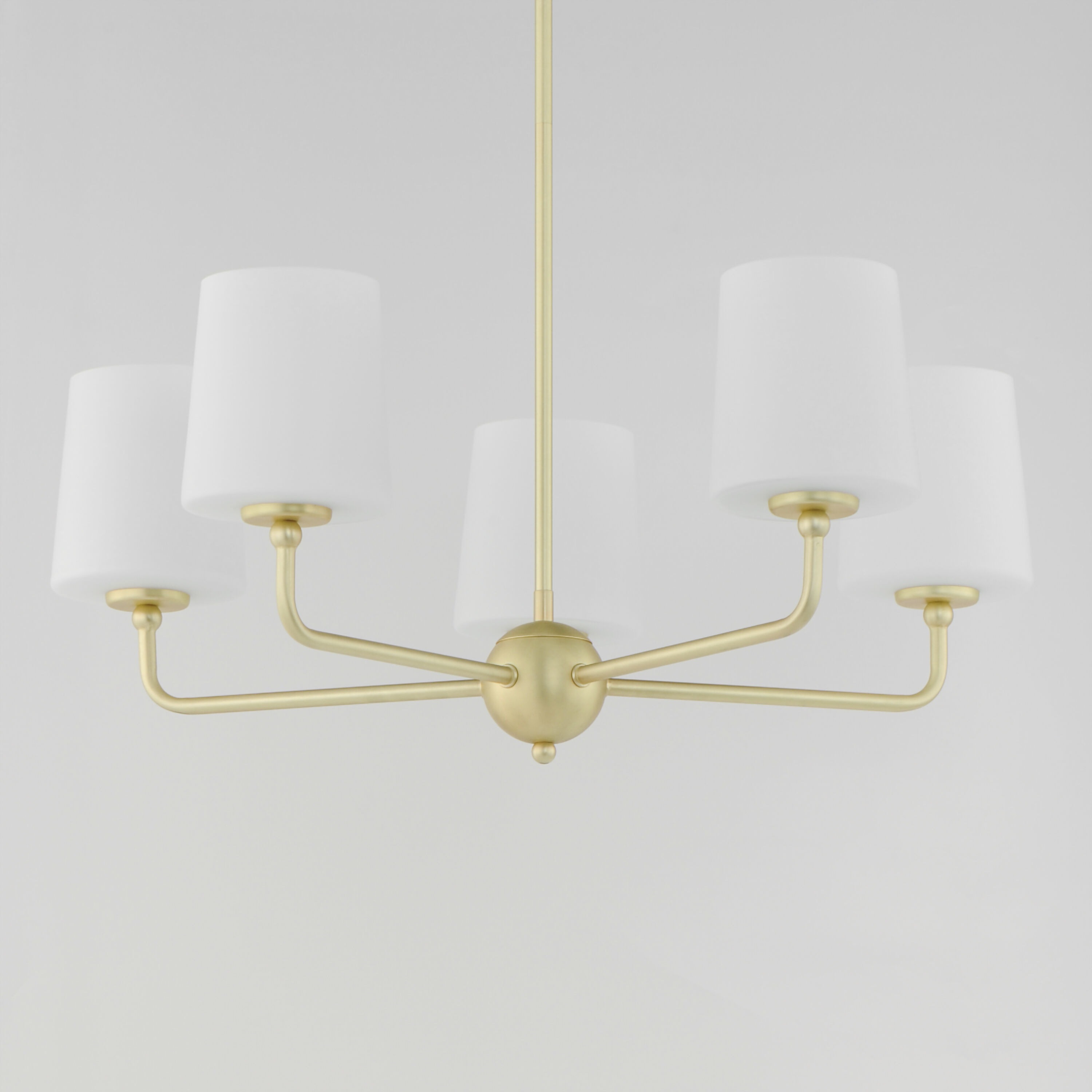 Bristol 5 Light 27 inch Satin Brass Single-Tier Chandelier Ceiling Light