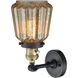 Franklin Restoration Chatham LED 6 inch Black Antique Brass Sconce Wall Light, Franklin Restoration