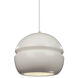 Radiance Collection 1 Light 8 inch Antique Brass and Matte White and White Pendant Ceiling Light