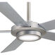 Sabot 52 inch Brushed Nickel with Silver Blades Ceiling Fan