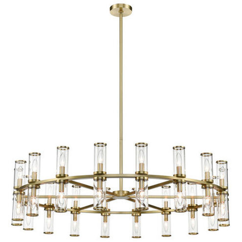 Revolve 36 Light 48.13 inch Natural Brass Chandelier Ceiling Light