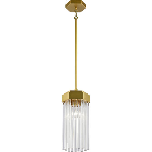 Emma 1 Light 6.9 inch Brushed Brass Pendant Ceiling Light