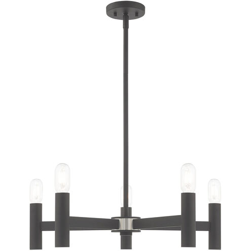 Copenhagen 5 Light 25 inch Scandinavian Gray Chandelier Ceiling Light
