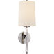 Thomas O'Brien Edie 1 Light 5.5 inch Polished Nickel Sconce Wall Light in Linen