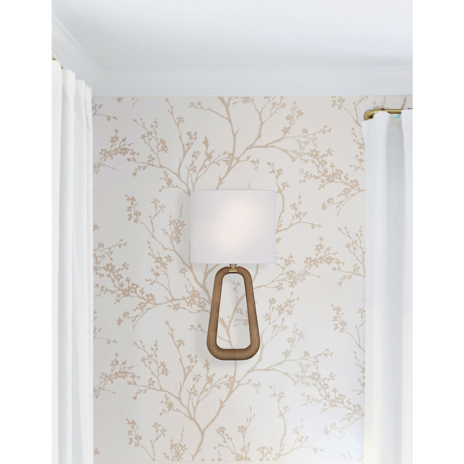 Jori 2 Light 10 inch Aged Brass Bath Vanity Light Wall Light in Aged Brass and Wood