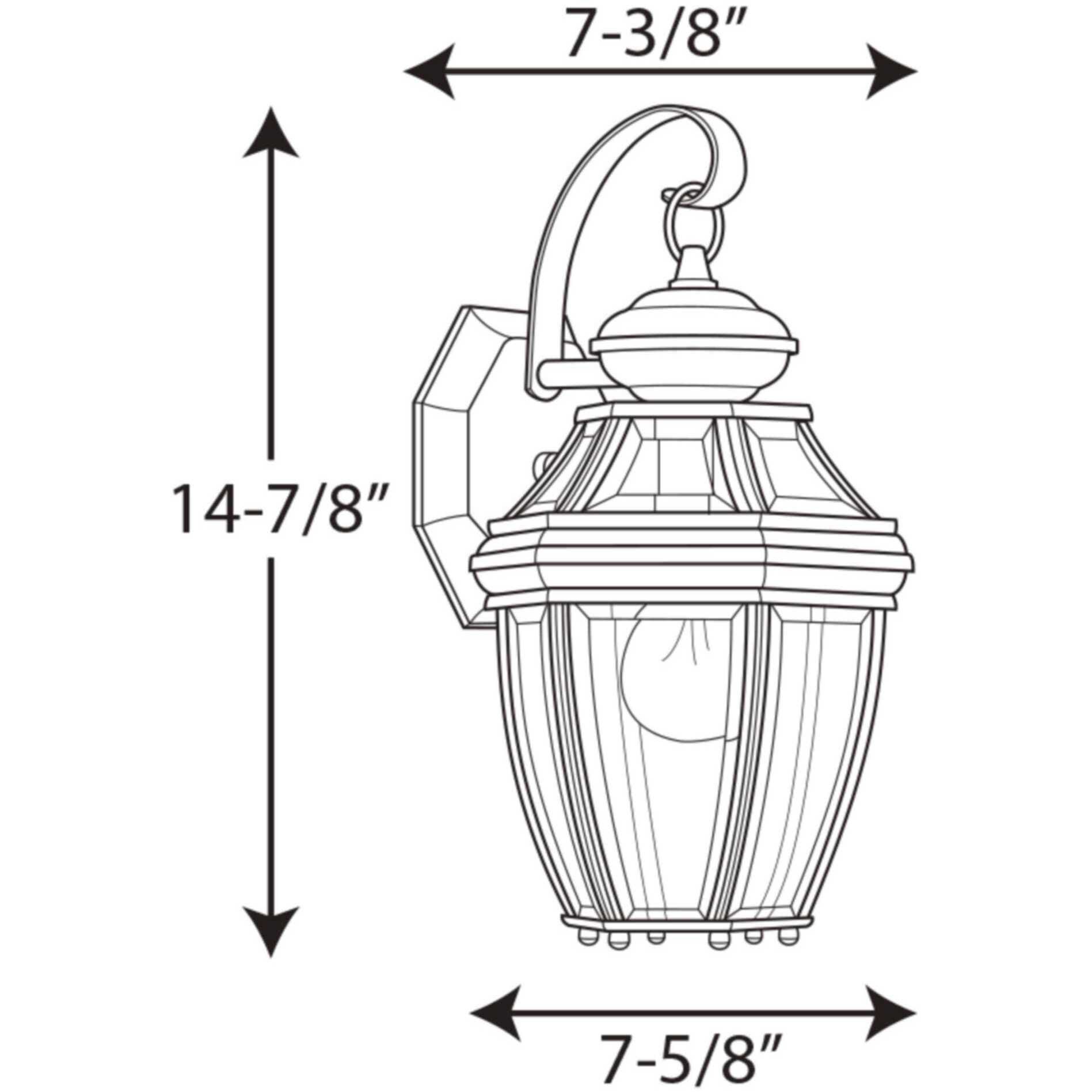 New Haven 1 Light 15 inch Textured Black Outdoor Wall Lantern, Small