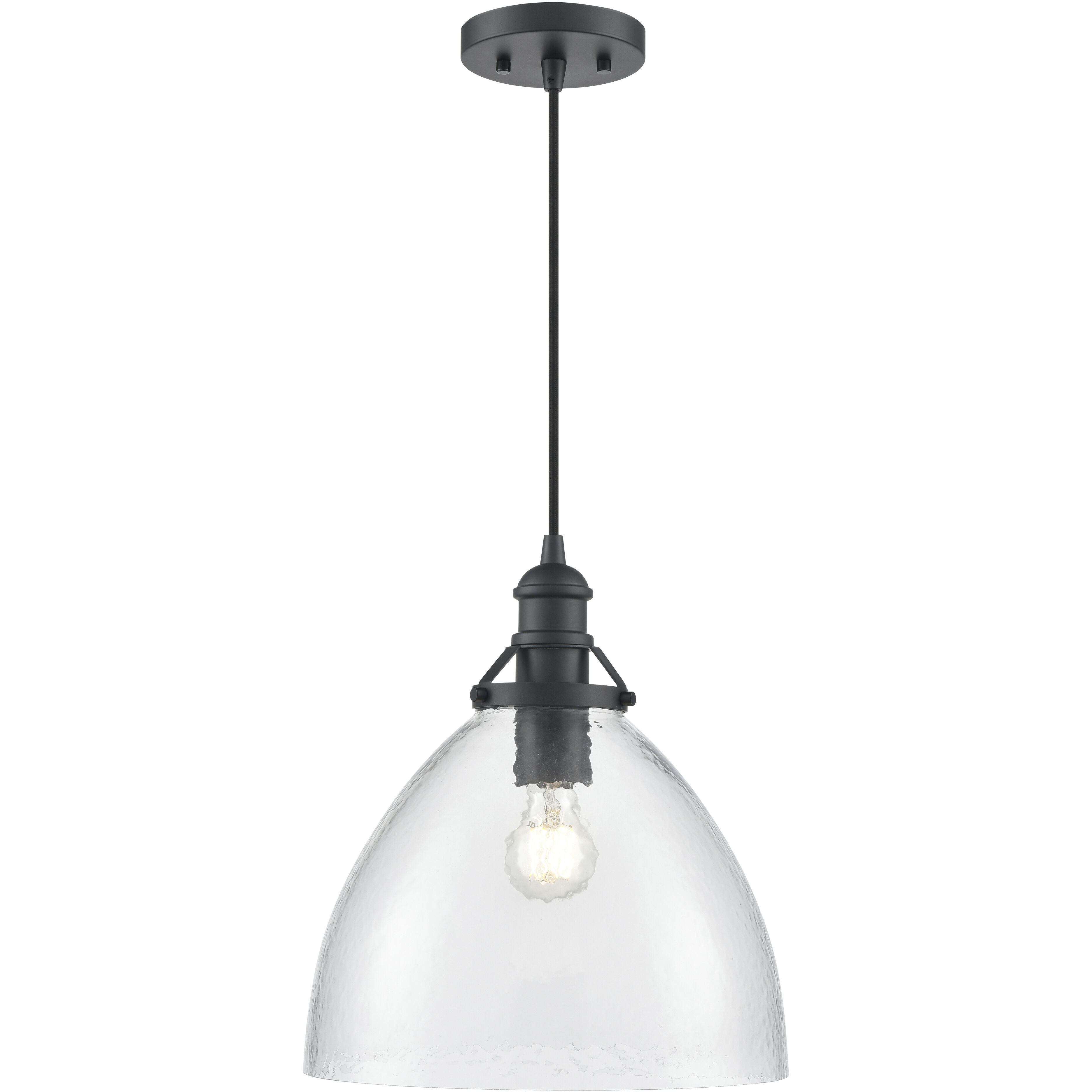 Khrisa 1 Light 12.75 inch Matte Black Pendant Ceiling Light