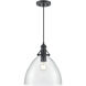 Khrisa 1 Light 12.75 inch Matte Black Pendant Ceiling Light