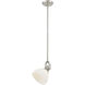 Yep Hines Pendant Ceiling Light in Pewter, Opal Glass