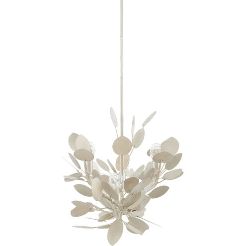 Lunaria 6 Light 51 inch Contemporary Silver Leaf Chandelier Ceiling Light