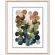 Earthy Brushstrokes / Earthy Circles Blue and Green and Rust Framed Art, Propac