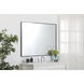 Monet 48 X 36 inch Black Wall Mirror