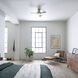 Sola 34 inch Brushed Nickel with Silver Blades Ceiling Fan