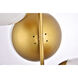 Eclipse 3 Light 18 inch Brass Pendant Ceiling Light