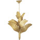 Banana Leaf 12 Light 44 inch Gold Chandelier Ceiling Light
